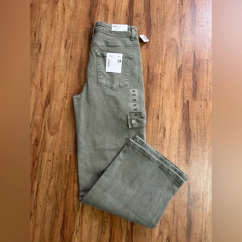 Vervet Lindsey 90s Vintage Loose Fit Wide Leg Stretch Cargo Pant Womens Size 29 - Picture 5 of 14